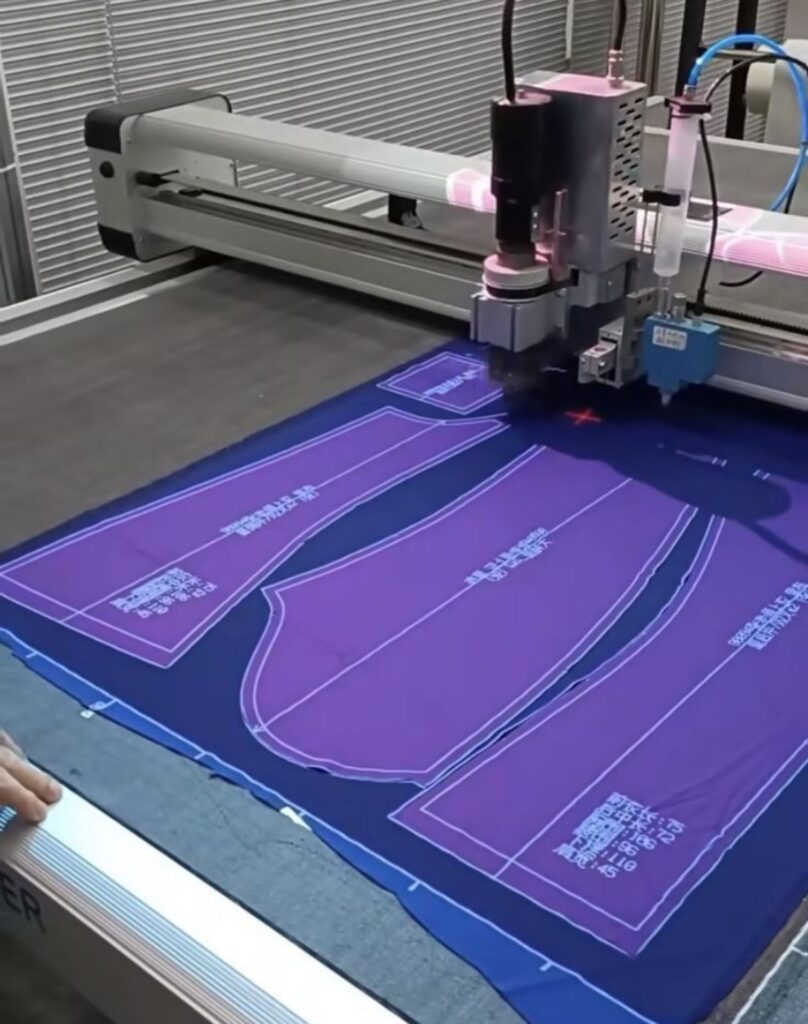 Automated garment pattern cutting for accurate apparel production