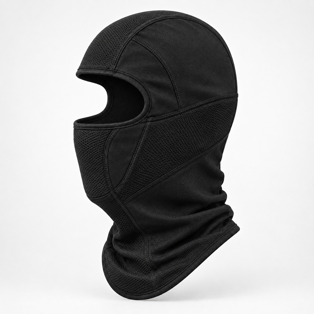 Performance balaclavas customization and branding detail