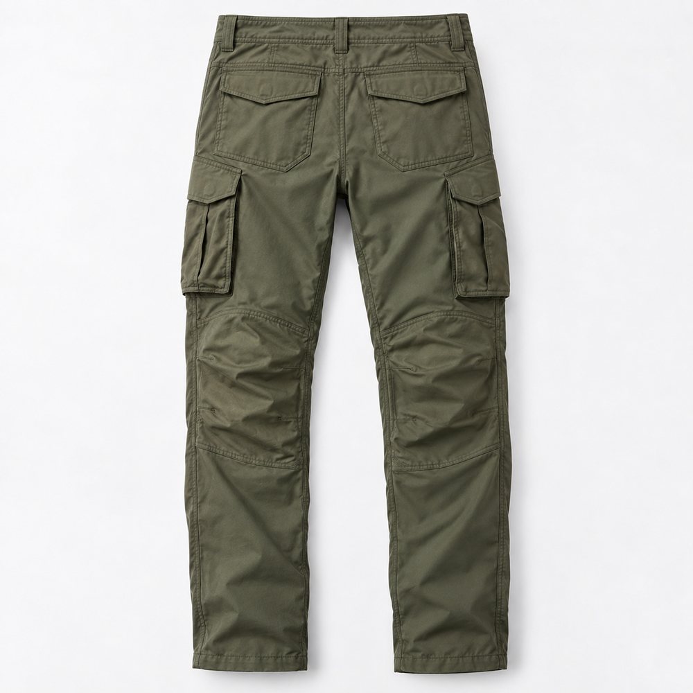 Cargo trousers and cargo shorts customization and branding detail