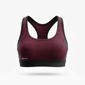 Women’s custom medium-support sports bra front view – GF-WSB-001