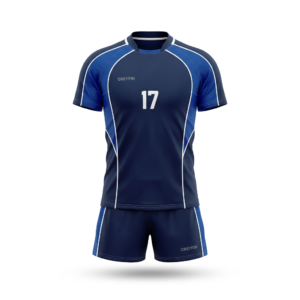 Custom rugby uniform front view by Greyfin Sports – GF-RUG-001