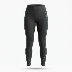 Women’s high-waist performance leggings front view – GF-WLG-001