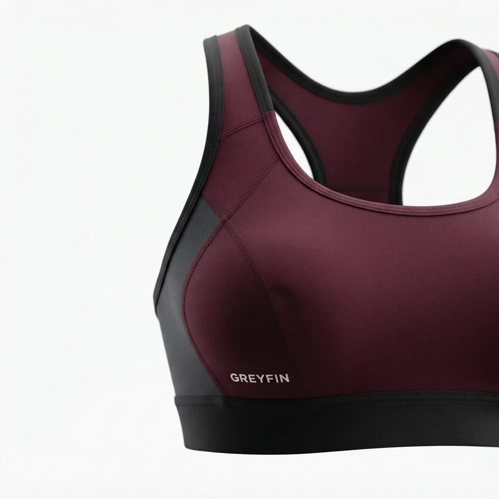 Women’s sports bra strap underband and fabric detail – GF-WSB-001