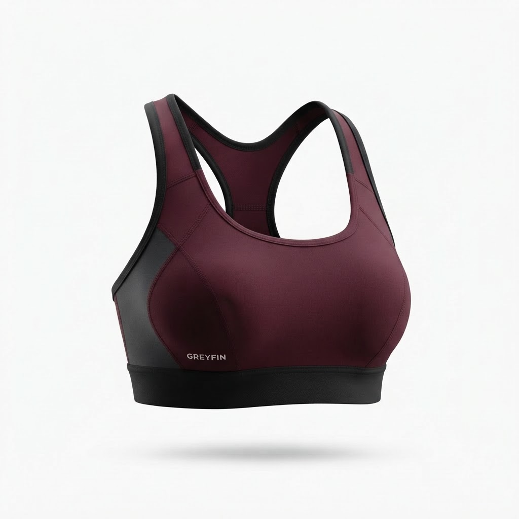 Women’s sports bra left three-quarter product view – GF-WSB-001