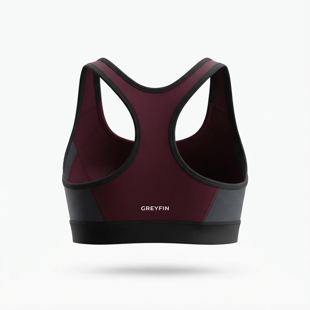 Women’s custom sports bra racerback view – GF-WSB-001