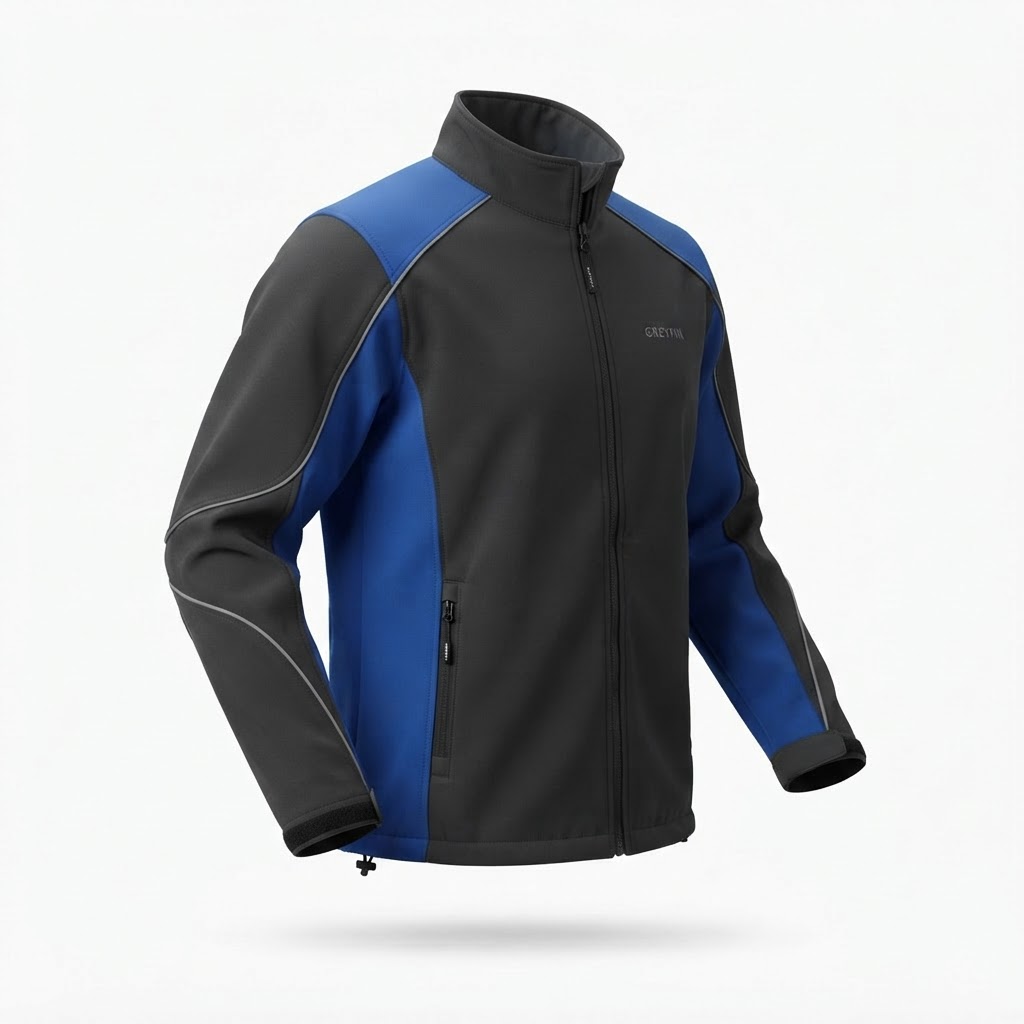 Softshell jacket right three-quarter view – GF-SFT-001