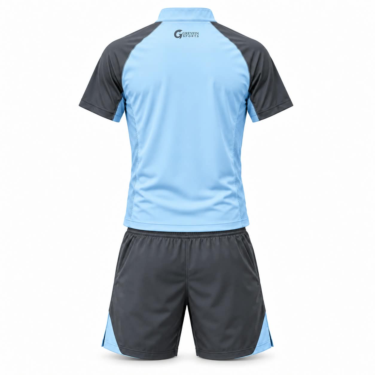 Custom Tennis Uniform GF-TN-005 – Sky Blue & Charcoal, product image 2