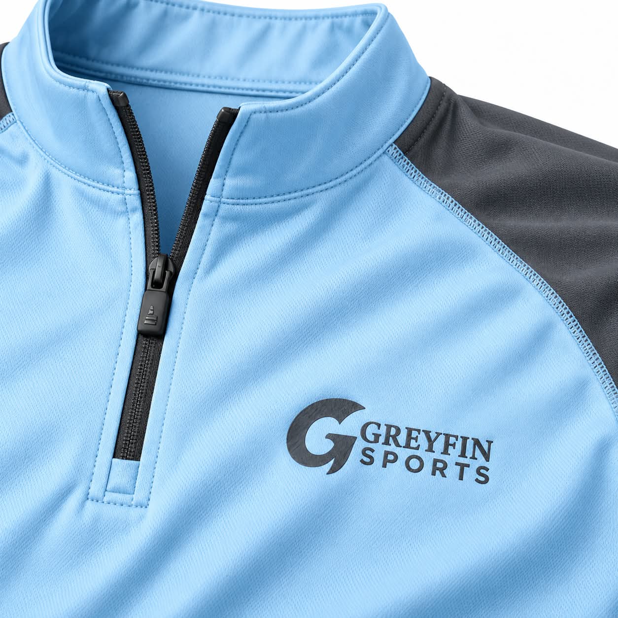 Custom Tennis Uniform GF-TN-005 – Sky Blue & Charcoal, product image 3