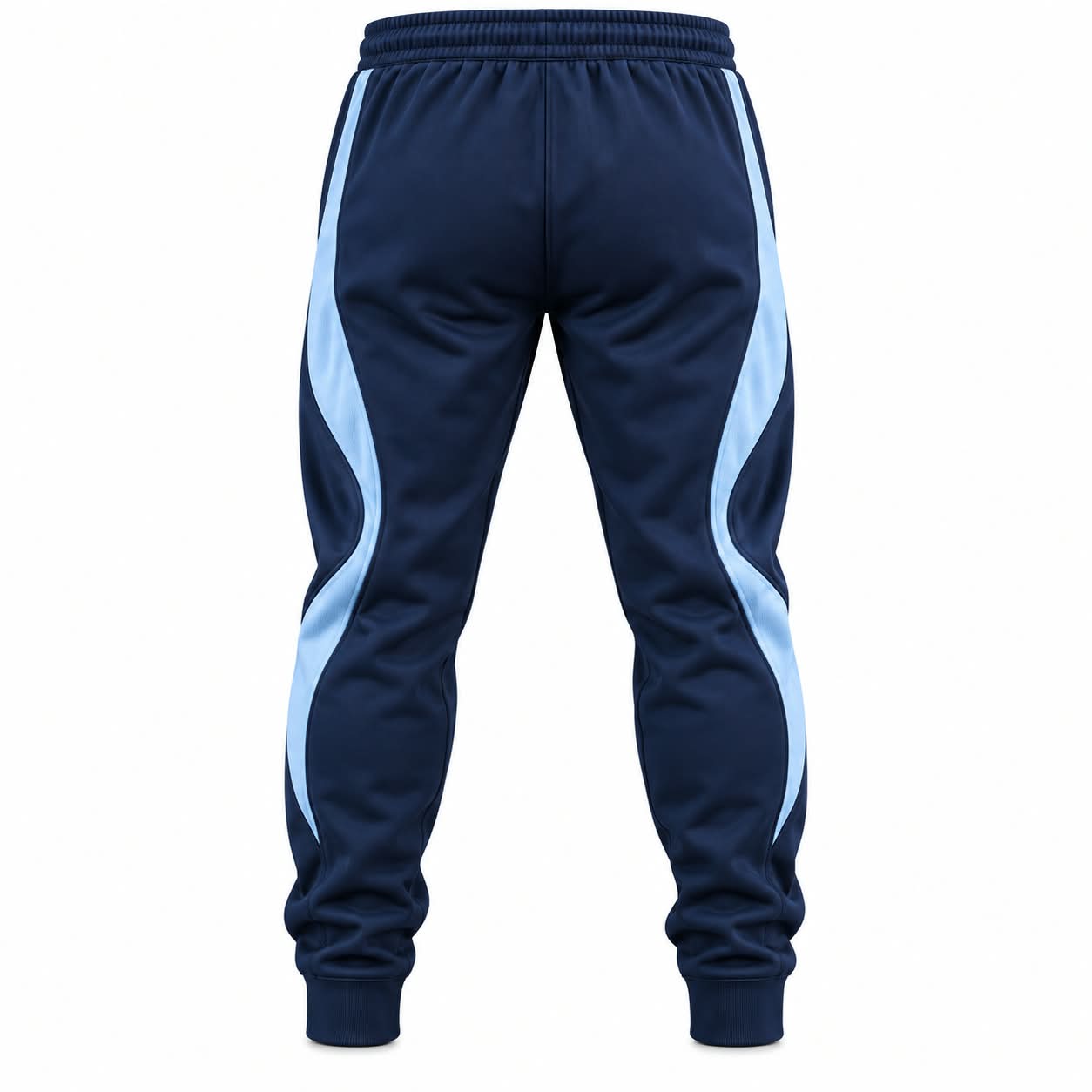 Custom Men’s Joggers GF-MJ-002 – Navy & Sky Blue, product image 2