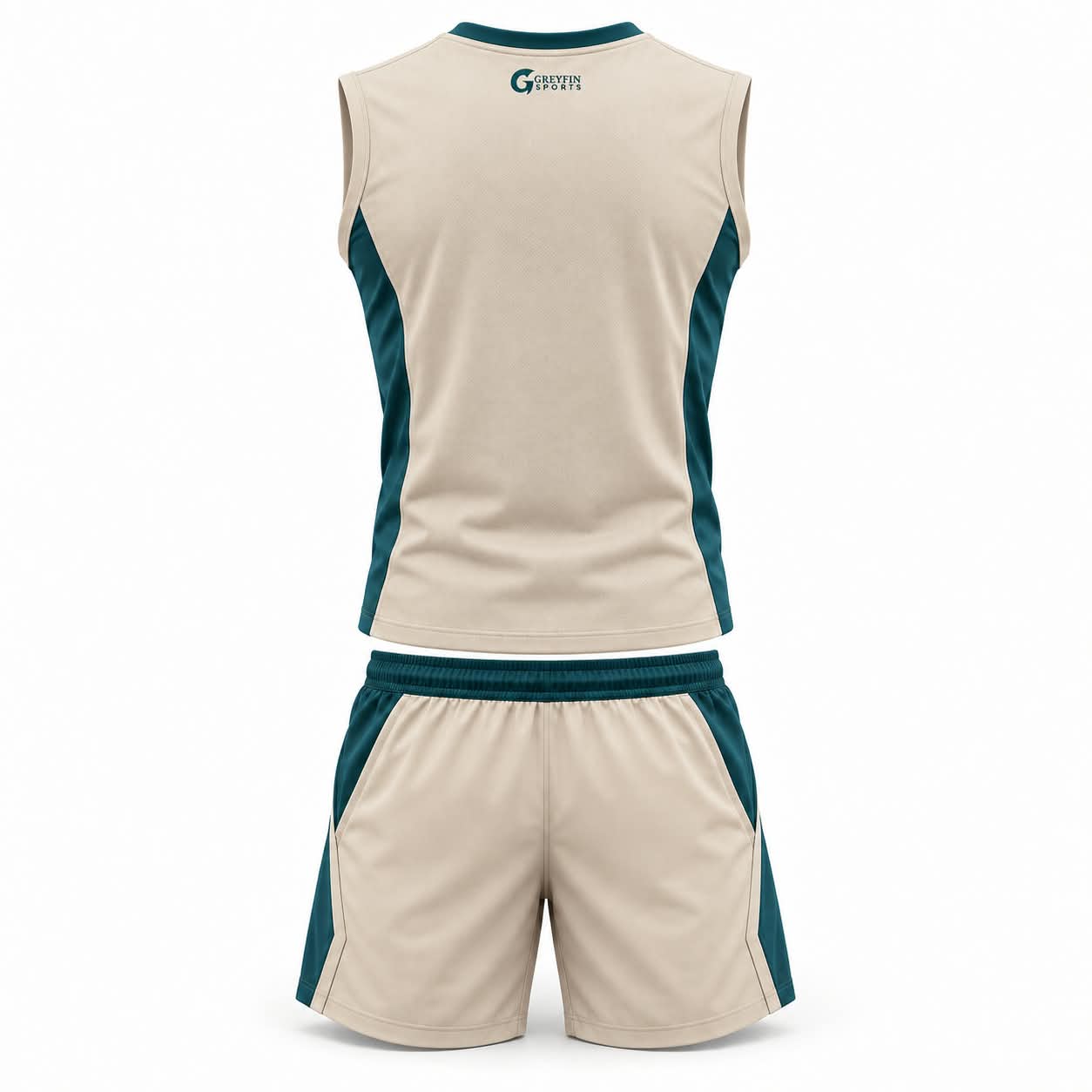 Custom Tennis Uniform GF-TN-002 – Cream Sleeveless, product image 2