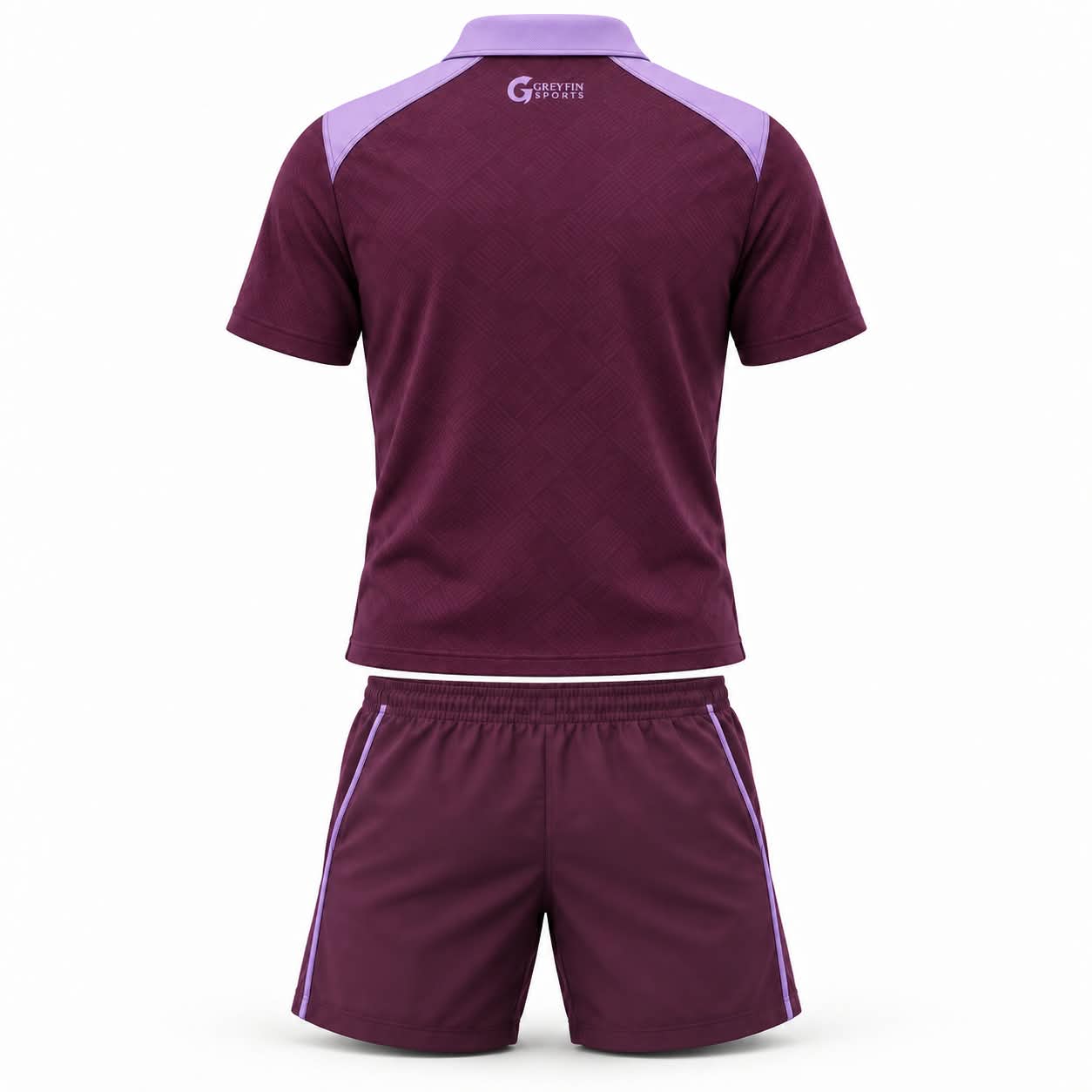 Custom Tennis Uniform GF-TN-008 – Plum Polo, product image 2