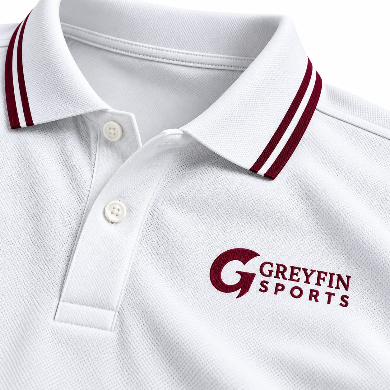 Custom Tennis Uniform GF-TN-001 – White Polo, product image 3