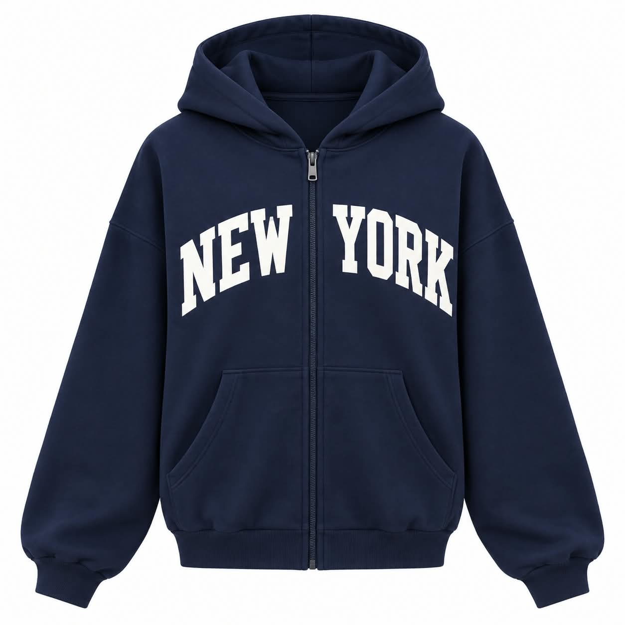 Custom women's zip-up hoodies design 10 – front product view